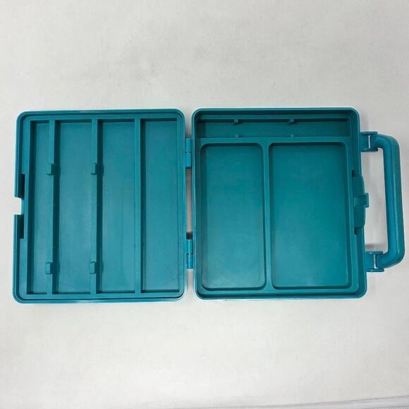 NINTENDO DS LITE GREEN TURQUOISE HARD CARRYING CASE W/ HANDLE - Picture 4 of 6